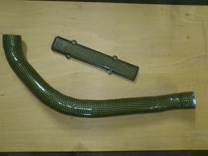 Custom carbon/kevlar HT lead cover & fitted boost pipe