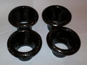 Custom carbon fibre throttlebody trumpets